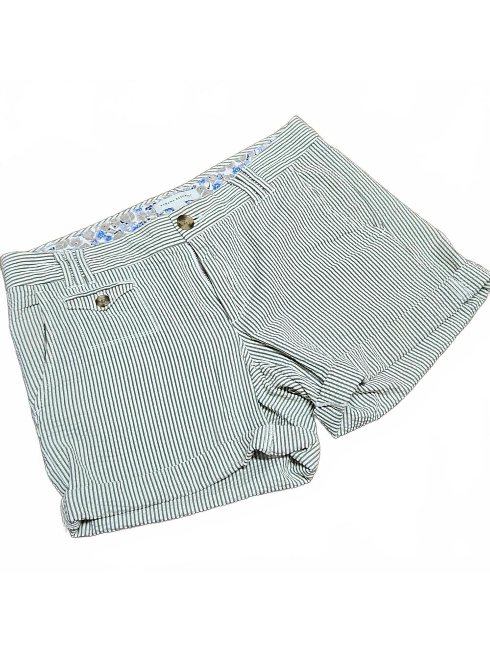 Banana Republic | Green Striped Women's Shorts | 4